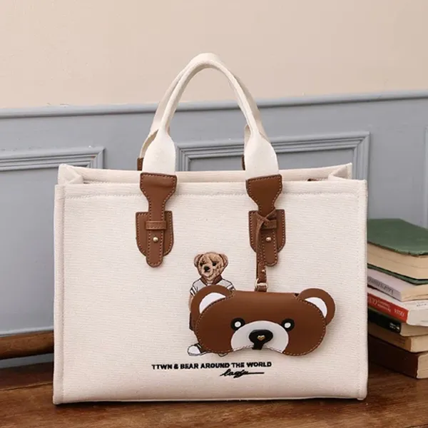 Túi Tote Nữ TTWN BEAR TN3549 Màu Be (Kèm Túi Đựng Kính)