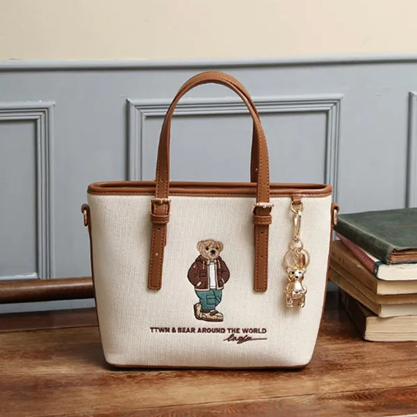Túi Tote Nữ TTWN BEAR TN3653 10040 Màu Be Nâu