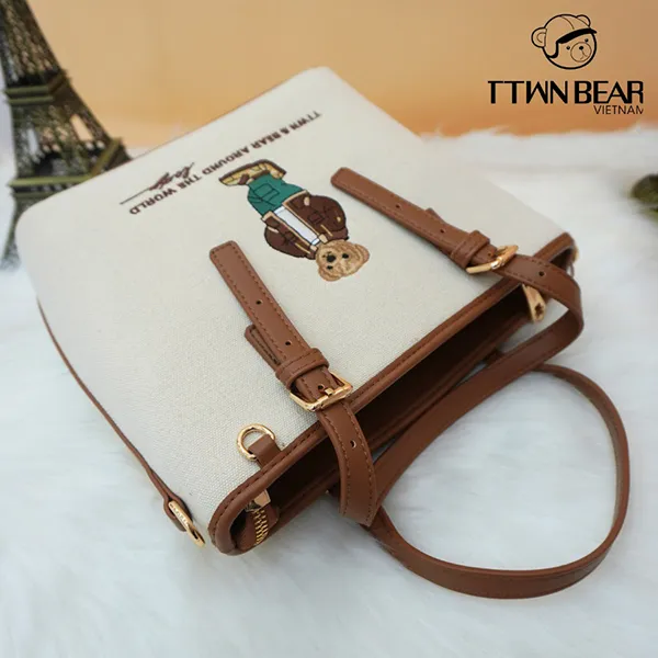 Túi Tote Nữ TTWN BEAR TN3653 10040 Màu Be Nâu