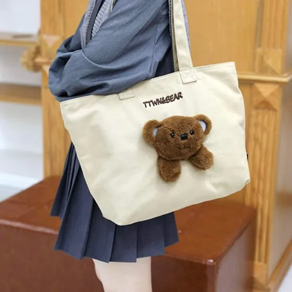 Túi Tote Nữ TTWN BEAR TN3667 Màu Be