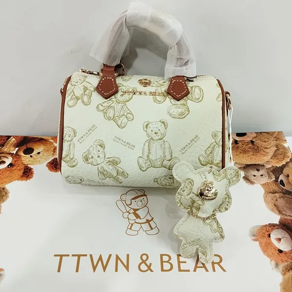 Túi Trống Nữ TTWN BEAR TN3284 24630 Màu Trắng Nâu
