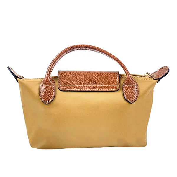 Túi Xách Tay Nữ Longchamp Le Pliage Original Mini Pouch Màu Nâu Be