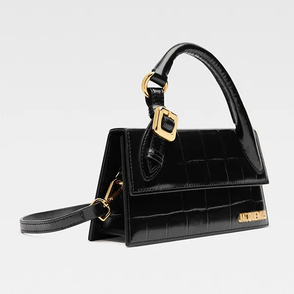 Túi Xách Tay Nữ Jacquemus Le Chiquito Long Boucle Bag 233BA326-3164-990 Màu Đen