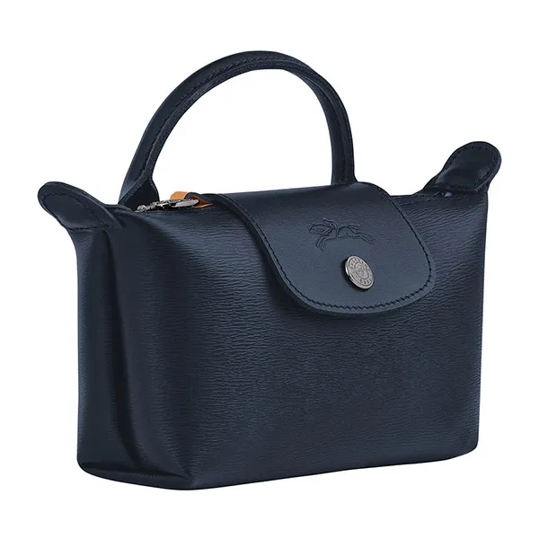 Túi Xách Tay Nữ Longchamp Le Pliage Pouch With Handle 34175HYQ556 Màu Xanh Navy - Túi xách - Vua Hàng Hiệu