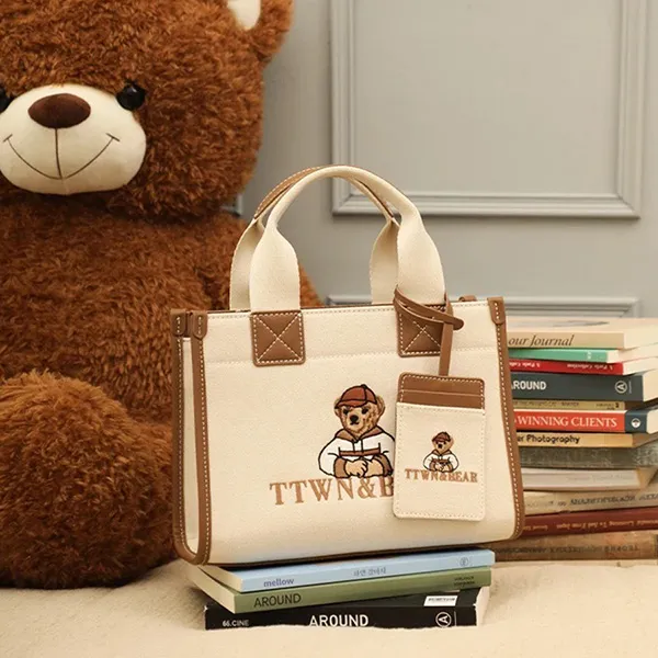 Túi Xách Tay Nữ TTWN BEAR TN3496 Màu Be/Nâu