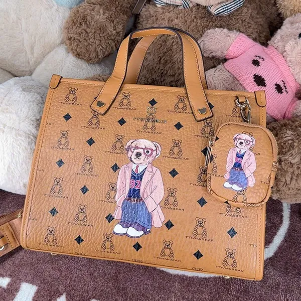 Túi Xách Tay Nữ TTWN BEAR TN3601 Màu Nâu Khaki
