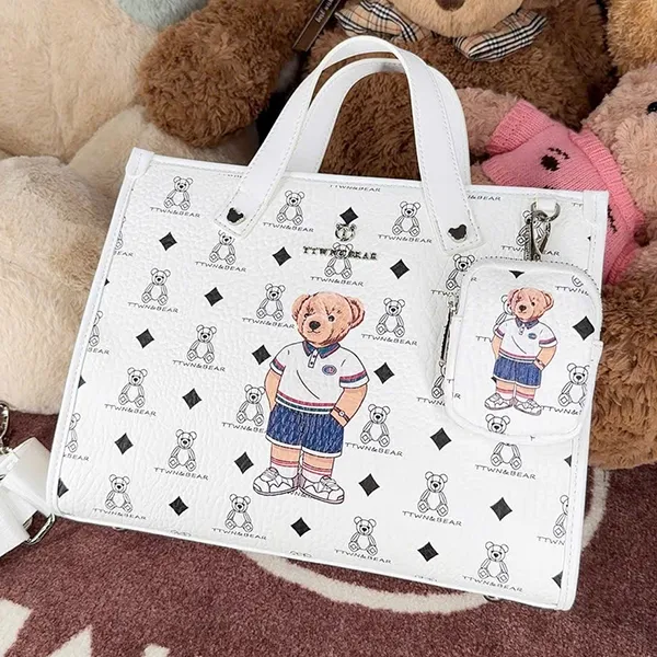 Túi Xách Tay Nữ TTWN BEAR TN3601 Màu Trắng