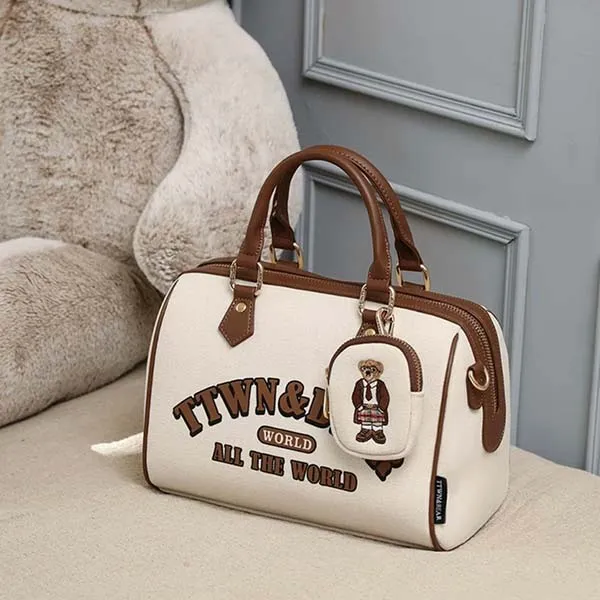 Túi Xách Tay Nữ TTWN BEAR TN3650 Màu Be - Nâu