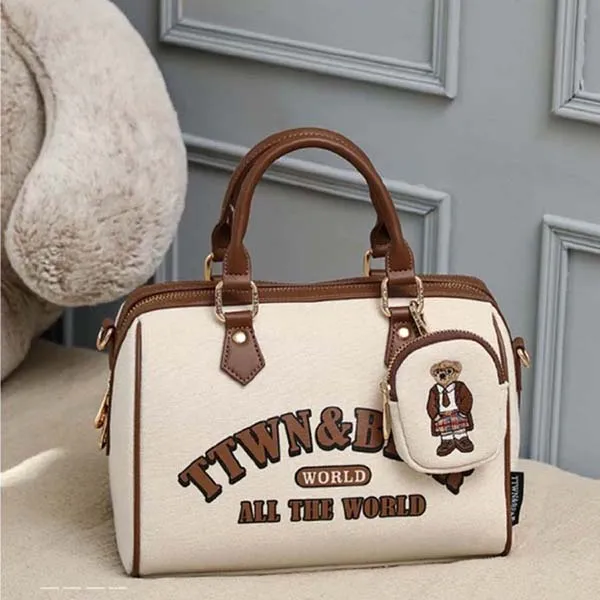 Túi Xách Tay Nữ TTWN BEAR TN3650 Màu Be - Nâu