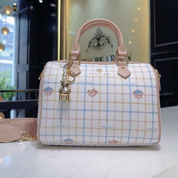 Túi Xách Tay Nữ TTWN BEAR TN3650 TN3562 Màu Trắng Kẻ