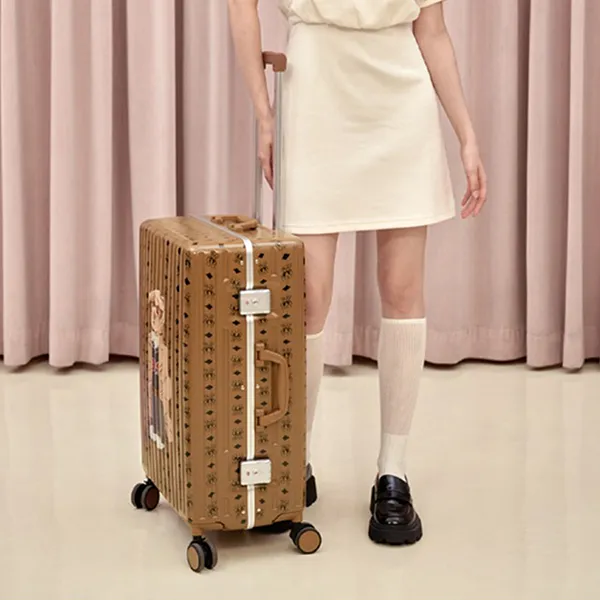 Vali Nữ TTWN BEAR TN7039 13730 Màu Nâu Khaki Size 24inch - Túi xách - Vua Hàng Hiệu