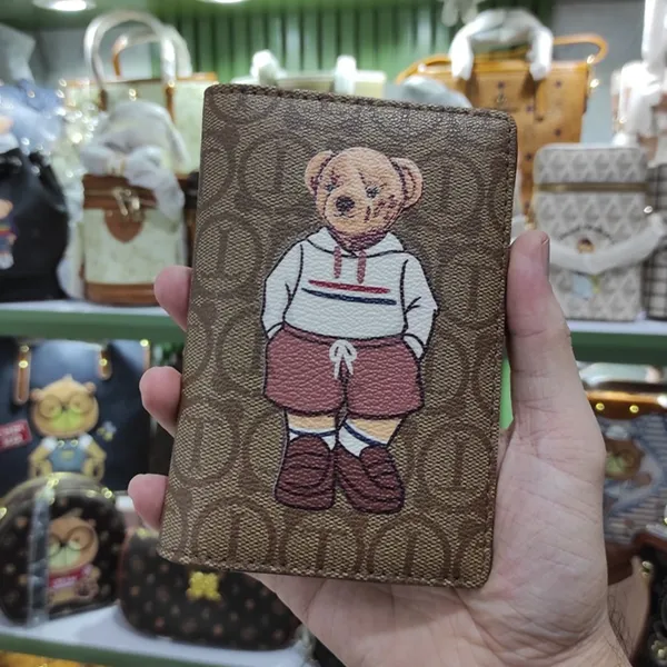 Ví Đựng Thẻ Nữ TTWN BEAR TT2504 TT2494 Màu Nâu Họa Tiết