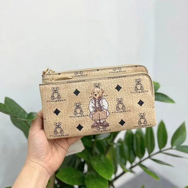 Ví Nữ TTWN BEAR Original TT2496-TT2495 Dompet Pouch Màu Be - Túi xách - Vua Hàng Hiệu