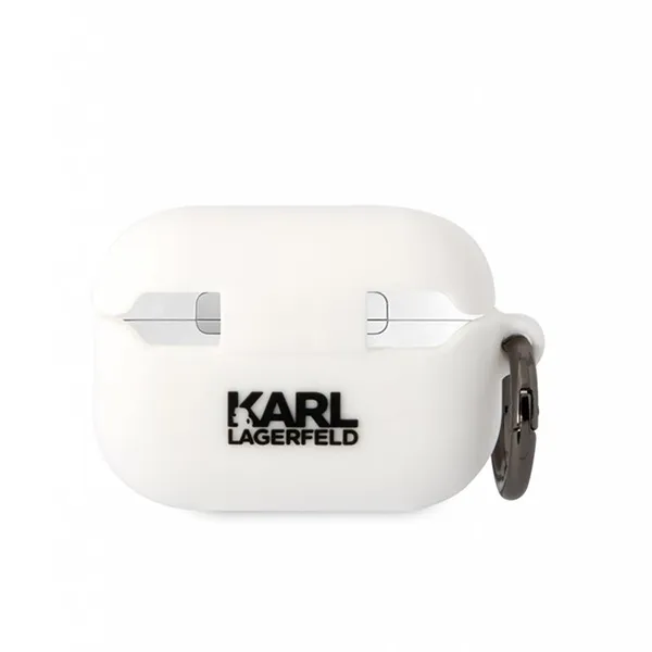 Vỏ Bọc Tai Nghe Karl Lagerfeld Silicone NFT Karl Head 3D Case AirPods Pro 2 White Màu Trắng