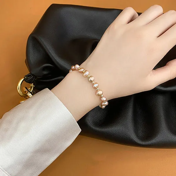 Vòng Đeo Tay Nữ Kya Jewel Ngọc Trai Cách Điệu PB5- C Màu Hồng/Trắng - Trang sức - Vua Hàng Hiệu