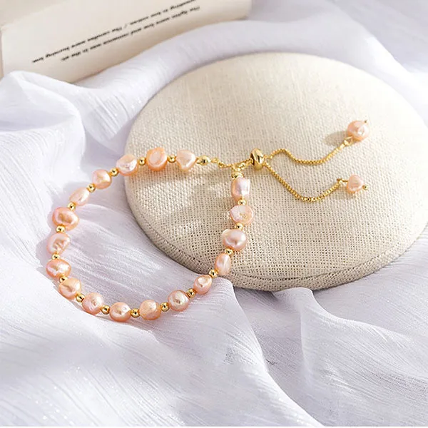 Vòng Đeo Tay Nữ Kya Jewel Ngọc Trai Cách Điệu PB5- C Màu Hồng/Trắng - Trang sức - Vua Hàng Hiệu