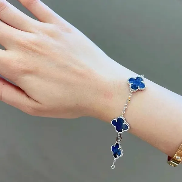 Vòng Đeo Tay Nữ Jewery Luxury 18K White Gold Bracelets Màu Bạc Xanh - Trang sức - Vua Hàng Hiệu