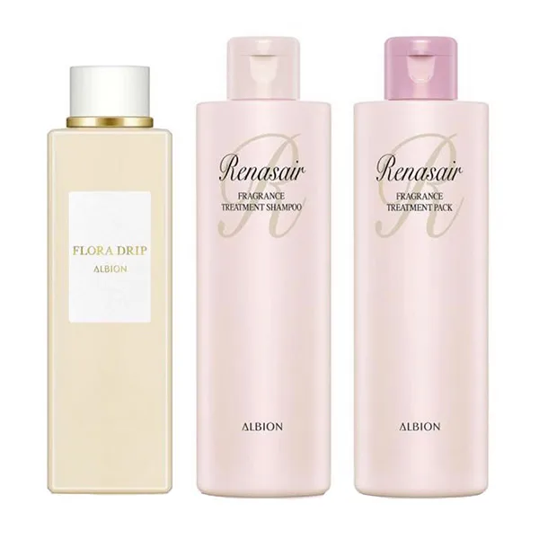 Set Dầu Gội, Dầu Xả, Nước Dưỡng Tinh Chất Albion Flora Drip 160 Coffret 3 Món - Chăm sóc tóc - Vua Hàng Hiệu