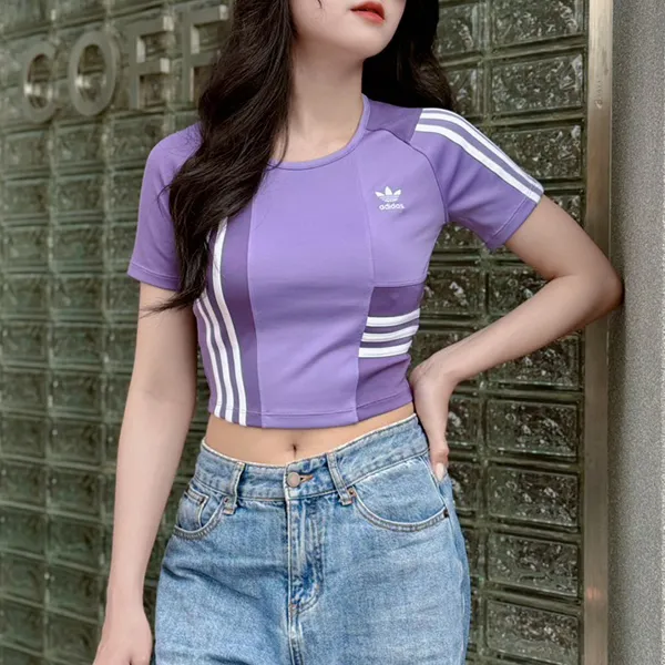 Áo Croptop Nữ Adidas Originals Tee IC2378 Màu Tím Size L