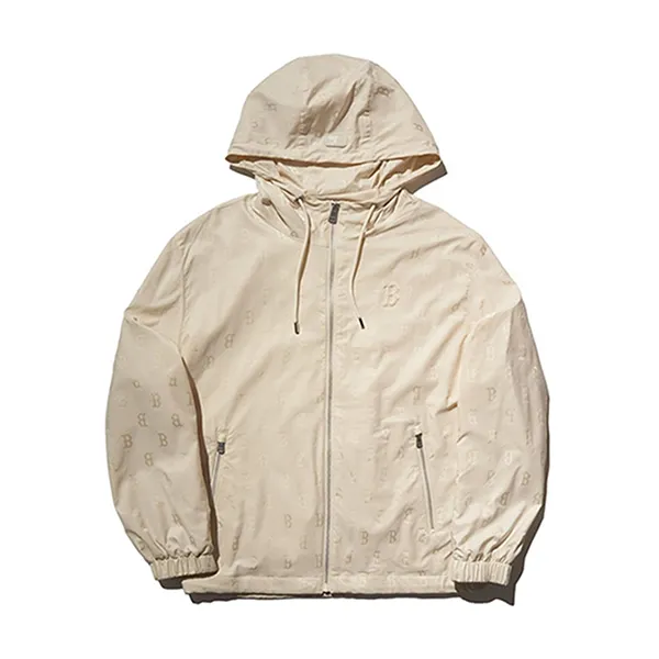 Áo Khoác Gió MLB Classic Monogram Tonetone JQD Windbreaker Boston Redsox 3AWJM0444-43CRD Màu Be Size XS