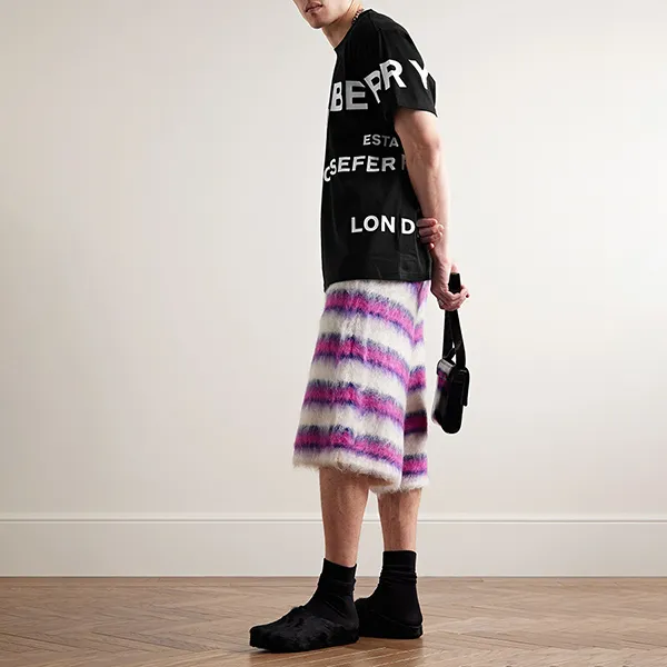 Áo Phông Nam Burberry Print Horseferry TShirt Màu Đen Size XS - Thời trang - Vua Hàng Hiệu