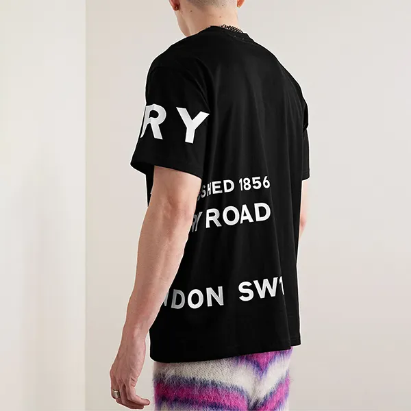 Áo Phông Nam Burberry Print Horseferry TShirt Màu Đen Size XS - Thời trang - Vua Hàng Hiệu