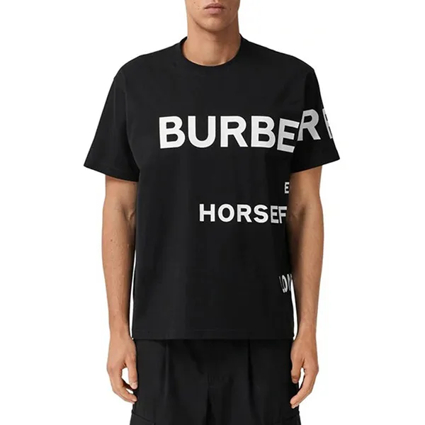 Áo Phông Nam Burberry Print Horseferry TShirt Màu Đen Size XS - Thời trang - Vua Hàng Hiệu