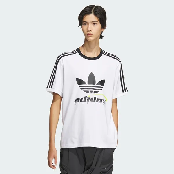 Áo Phông Nam Adidas Trefoil Logo Play Football Graphic Short Sleeve Tshirt IW6310 Màu Trắng Size M