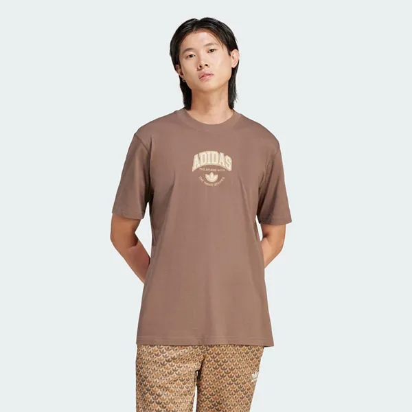 Áo Phông Nam Adidas VRCT Short Sleeve Tshirt IS0185 Màu Nâu Size S