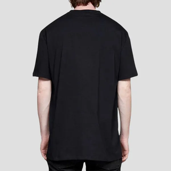 Áo Phông Nam Alexander McQueen With Logo Embroidered T-Shirt 642662 QTX74 0901 Màu Đen Size S