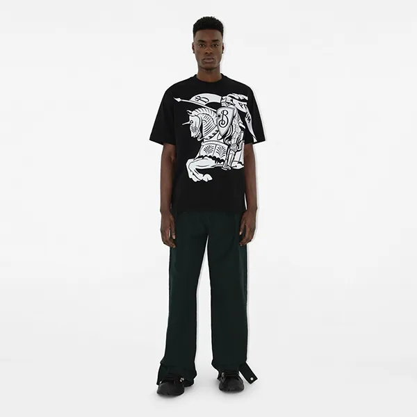 Áo Phông Nam Burberry With Logo Graphic Printed T-Shirt 80950581 Màu Đen Size XXS - Thời trang - Vua Hàng Hiệu