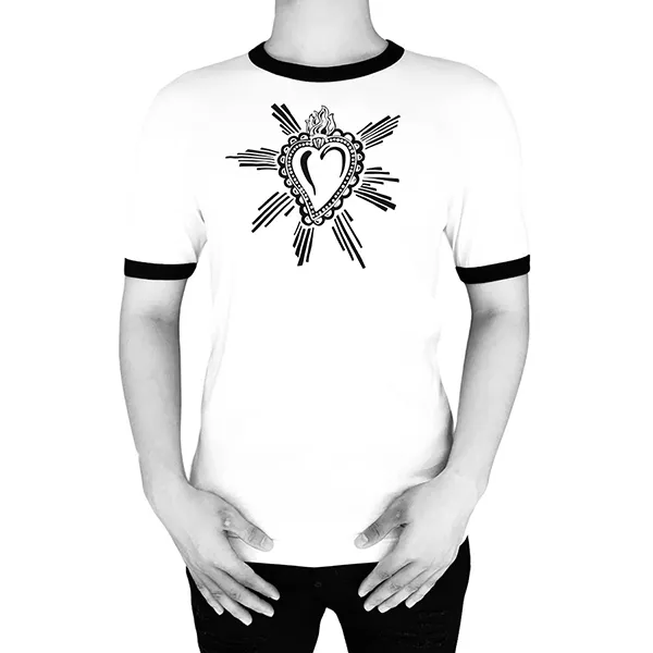 Áo Phông Nam Dolce & Gabbana D&G Heart G8HI7T Tshirt Màu Trắng Size 46