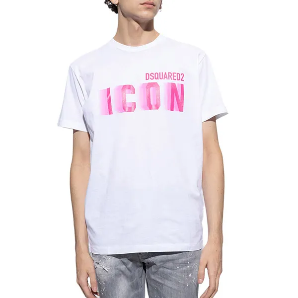 Áo Phông Nam Dsquared2 Tshirt S79GC0082 S23009 967X Màu Trắng Size S