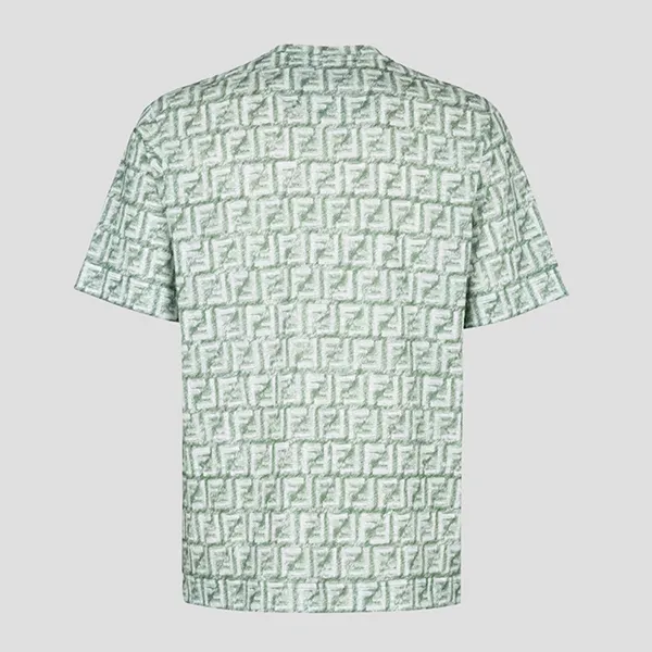 Áo Phông Nam Fendi With FF Logo T-Shirt FY0936 A6ZU F0856 Màu Xanh Green Size S - Thời trang - Vua Hàng Hiệu