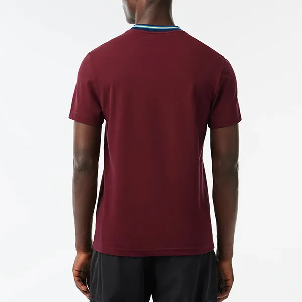 Áo Phông Nam Lacoste Essential Crew Neck Tshirt TH6345 YUP Màu Đỏ Mận Size 3 - Thời trang - Vua Hàng Hiệu