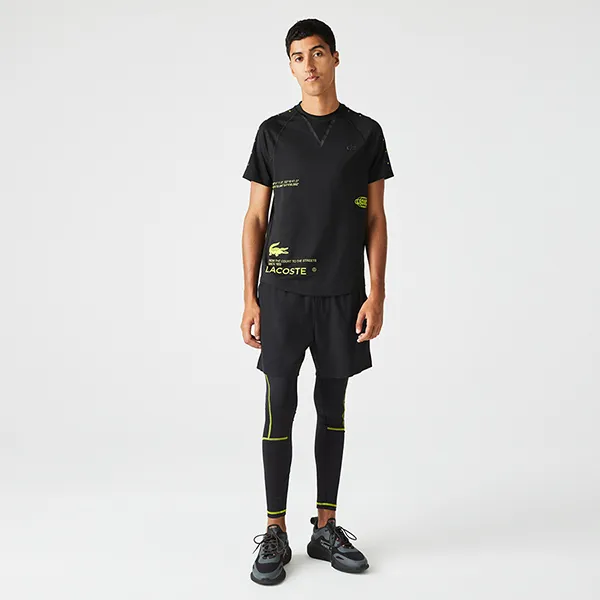 Áo Phông Nam Lacoste Men's Sport Stretch Jersey T-Shirt TH9322-51 9Y2 Màu Đen Size 2 - Thời trang - Vua Hàng Hiệu