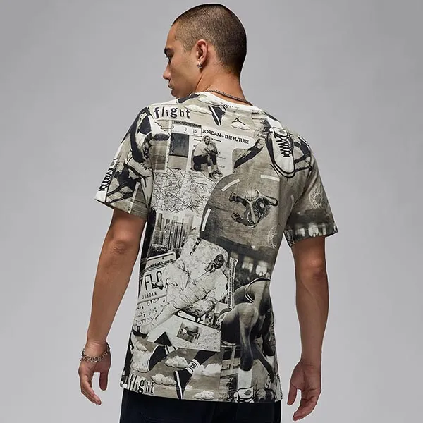 Áo Phông Nam Nike Jordan Flight Essentials Men's Printed Tshirt FZ1923-010 Màu Đen Trắng Size XS