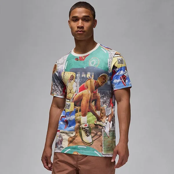 Áo Phông Nam Nike Jordan Flight Essentials Men's Printed Tshirt FZ1923-100 Phối Màu Size XS