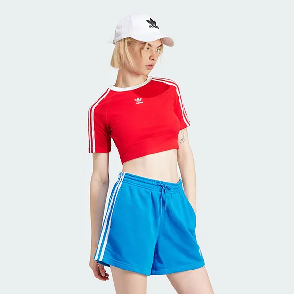 Áo Phông Nữ Adidas T-shirt 3 Sọc Baby Tee IP0665 Màu Đỏ Size S - Thời trang - Vua Hàng Hiệu