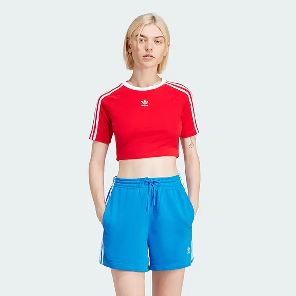 Áo Phông Nữ Adidas T-shirt 3 Sọc Baby Tee IP0665 Màu Đỏ Size S - Thời trang - Vua Hàng Hiệu