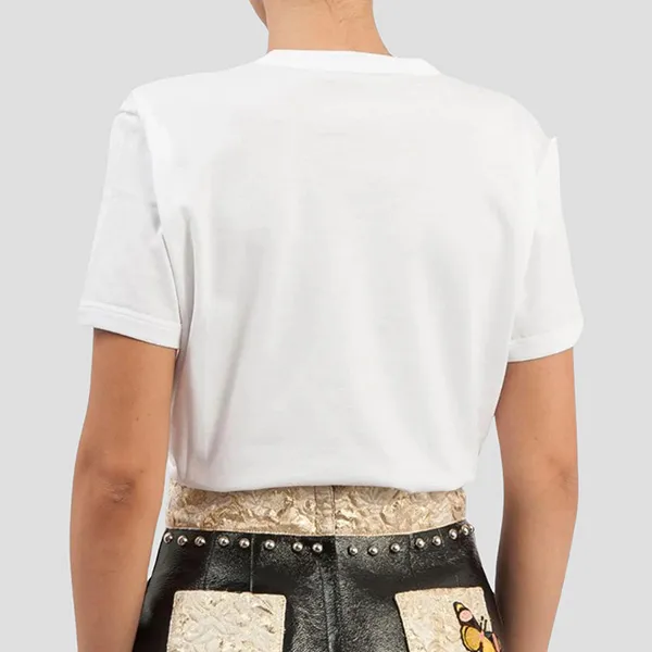 Áo Phông Nữ Dolce & Gabbana D&G White With Logo Printed F8J32Z HP731 HWF99 Tshirt Màu Trắng Size 38