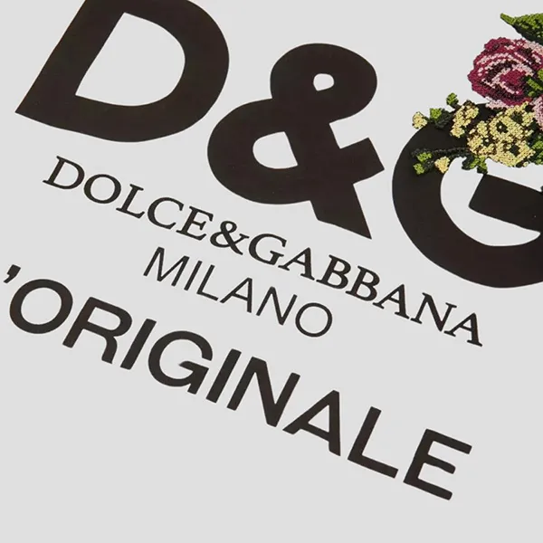 Áo Phông Nữ Dolce & Gabbana D&G White With Logo Printed F8J32Z HP731 HWF99 Tshirt Màu Trắng Size 38