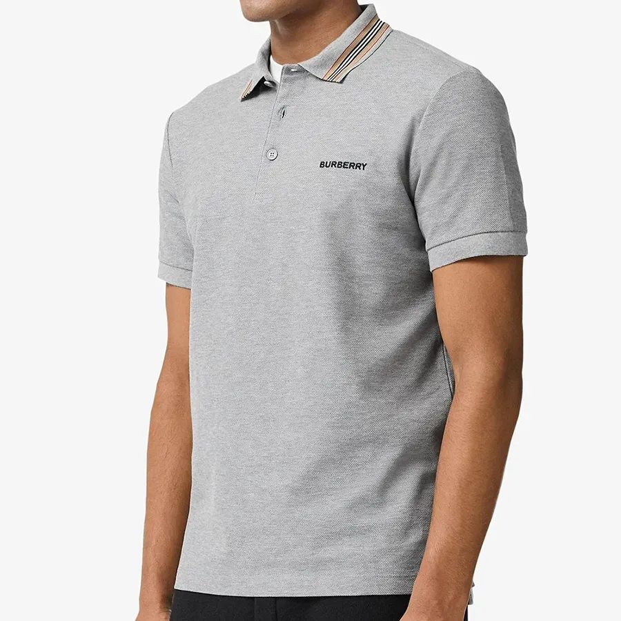Áo Polo Burberry Icon Stripe Detail Cotton Polo Shirt
