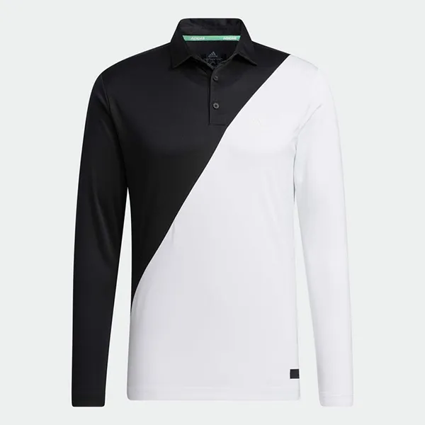 Áo Polo Dài Tay Nam Adidas Prime Green Block Long Sleeve Shirt GU6040 Màu Trắng Đen Size XXL
