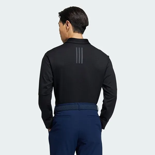 Áo Polo Dài Tay Nam Adidas Solid Stretch Long Sleeve IA2700 Màu Đen Size M