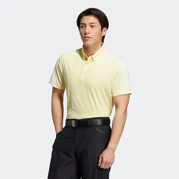 Áo Polo Nam Adidas Aeroready 3-Stripes Shirt HG8272 Màu Vàng Nhạt Size L