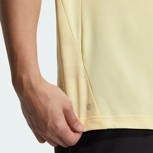 Áo Polo Nam Adidas Aeroready 3-Stripes Shirt HG8272 Màu Vàng Nhạt Size L