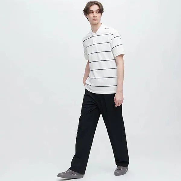 Áo Polo Nam Uniqlo Dry Pique Striped Short Sleeve 457513-00 Màu Trắng Kẻ Size XL - Thời trang - Vua Hàng Hiệu