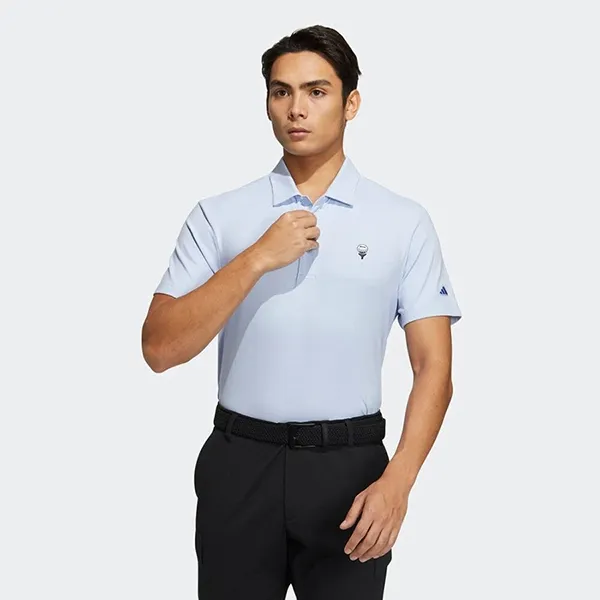 Áo Polo Nam Adidas Returnable Golf Ball Emblem HS4490 Xanh Nhạt Size L - Thời trang - Vua Hàng Hiệu
