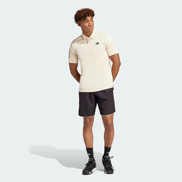 Áo Polo Nam Adidas Tennis 3 Sọc Club Sand Strata HS3270 Màu Kem Size L (Form Á)